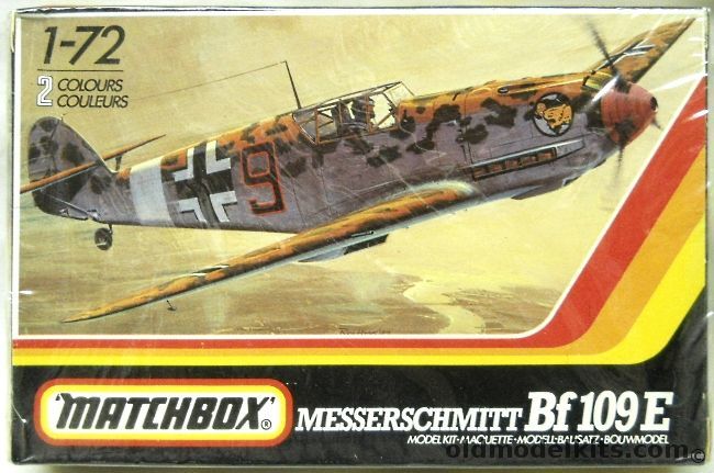 Matchbox 1/72 Messerschmitt Bf-109E-4Trop or E-3 - 1/JG27 Derna Libya 1941 or Rumanian Air Force 1943, PK-17 plastic model kit